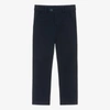 BEATRICE & GEORGE BOYS BLUE COTTON CHINO TROUSERS