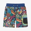 MARC JACOBS MARC JACOBS BOYS BLUE PRINTED PATCHES COTTON SHORTS