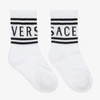 Versace Logo Cotton-blend Socks In White