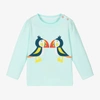 BLADE & ROSE BLUE COTTON FINLEY THE PUFFIN TOP