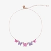 SOUZA GIRLS PINK BUTTERFLY NECKLACE (40CM)
