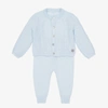 MINUTUS BLUE KNITTED BABY TROUSER SET