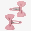 MILLEDEUX GIRLS PINK BOW HAIR CLIPS (2 PACK)