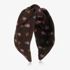 GUCCI GIRLS BROWN COTTON GG HAIRBAND