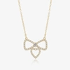 ANGEL'S FACE ANGEL'S FACE GIRLS GOLD PLATED BOW NECKLACE (44CM)