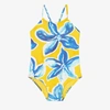 VILEBREQUIN GIRLS YELLOW & BLUE FLORAL SWIMSUIT