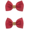MILLEDEUX GIRLS RED HAIR CLIPS (2 PACK)