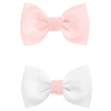 MILLEDEUX GIRLS PINK & WHITE HAIR CLIPS (2 PACK)