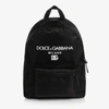 DOLCE & GABBANA BLACK LOGO BACKPACK (42CM)