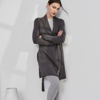 Lunya The Short Robe In Gray