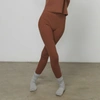 Lunya Rib Cozy Organic Cotton Blend Leggings In Humble Brown