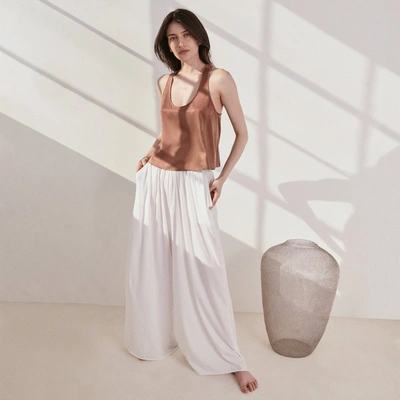 Lunya Organic Pima Wide Leg Pant In Sincere White