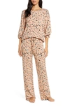 Honeydew Intimates Play It Cool Pajamas In Stone Leopard