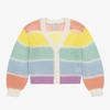 Stella Mccartney Kids' Striped Knitted Cardigan In Multi