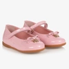 DOLCE & GABBANA GIRLS PINK PATENT LEATHER SHOES