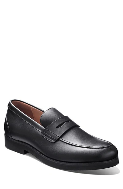 Samuel Hubbard Tailored Traveler Penny Loafer In Black Leather