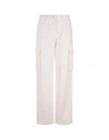 GIVENCHY GIVENCHY WHITE DENIM CARGO TROUSERS