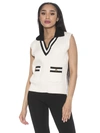 Alexia Admor Michelle Cable Knit Sweater Vest In White