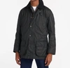Barbour Ashby Wax Jacket Navy In Blue
