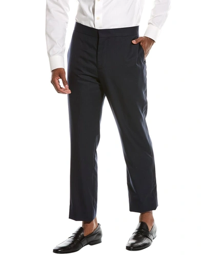 Brunello Cucinelli Virgin-wool Silk Blend Tailored Trousers In Black
