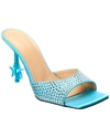 Mach&mach Crystal-embellished Star Satin Mule In Blue