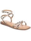 CIRCUS BY SAM EDELMAN WOMENS LEATHER EMBELLISHED SLINGBACK SANDALS