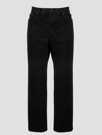 Balenciaga Ankle Cut Jeans In Pitch Black