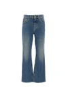Golden Goose Women's Embroidered Patch Cropped Jeans In Blue
