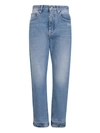 Off-white High-rise Straight Jeans In Blue