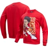 Pro Standard Trae Young Red Atlanta Hawks Avatar Pullover Sweatshirt In Red