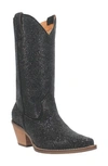 Dingo Silver Dollar Rhinestone Western Boot In Black