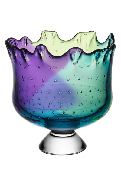 Kosta Boda Poppy Glass Bowl In Purple Multi Tones
