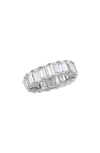 SAVVY CIE JEWELS SAVVY CIE JEWELS STERLING SILVER BOLD BAGUETTE CZ RING