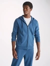 Derek Rose Men's Hoodie Quinn Cotton Modal Denim In Denim