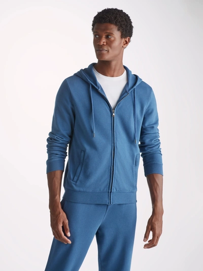 Derek Rose Men's Hoodie Quinn Cotton Modal Denim