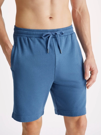 Derek Rose Men's Basel Micromodal Lounge Shorts In Denim