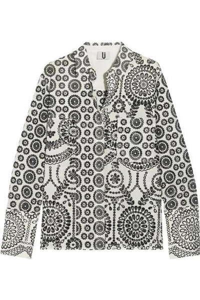 Topshop Unique Cleary Broderie Anglaise Cotton Shirt
