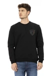 Automobili Lamborghini Black Cotton Sweater In Black