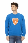 AUTOMOBILI LAMBORGHINI AUTOMOBILI LAMBORGHINI BLUE COTTON MEN'S SWEATER