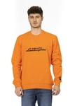 Automobili Lamborghini Orange Cotton Sweater In Orange