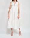 EN SAISON Beatrice Embroidered Maxi Dress In Off White