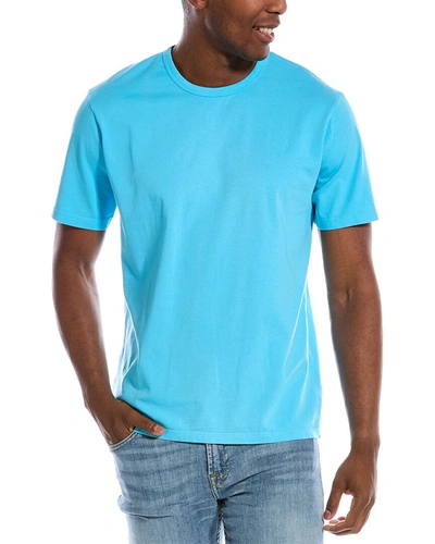 Vince Blue Garment-dyed T-shirt In Washed Fountain