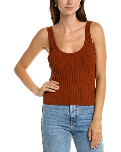 Vince Tie Back Tank In Brown