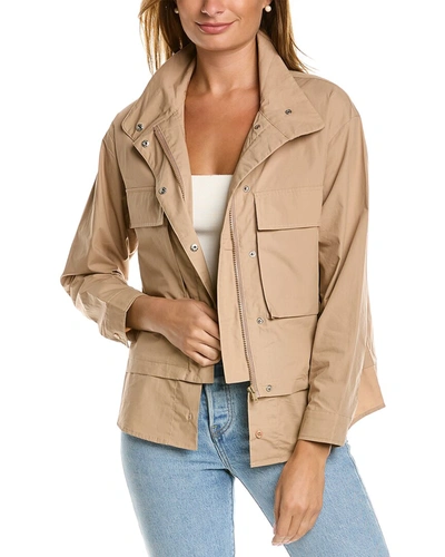 Gracia Four Pocket Collared Jacket In Beige
