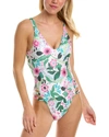 Becca By Rebecca Virtue Print Play Garden Cutout One-piece In Pink