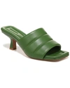 Vince Ceil Leather Slide Heel Sandals In Green