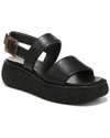 Vince Bowie Leather Lug-sole Slingback Sandals In Black