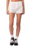 Edikted Aline Boxer Shorts In White