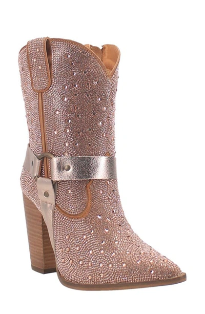 Dingo Crown Jewel Western Boot In Rose Gold