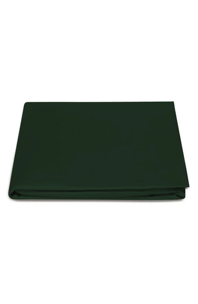 Matouk Talita 615 Thread Count Cotton Sateen Flat Sheet In Green